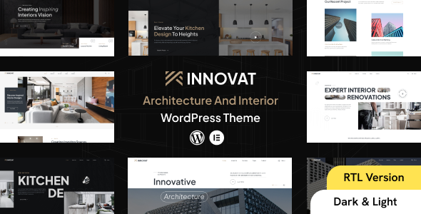 Innovat - Architecture & Interior WordPress Theme + RTL