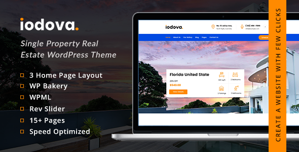 Iodova - Single Property Real Estate WordPress Theme