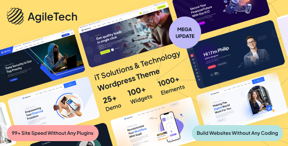 IT Solutions & Technology Multi-Purpose Elementor WordPress Theme  - Agiletech