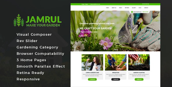 Jamrul - Landscaping WordPress Theme