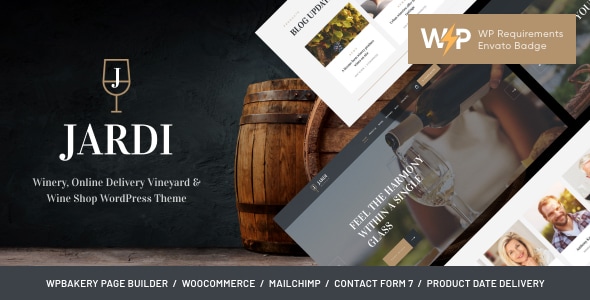 Jardi | Winery, Vineyard & Wine Shop WordPress Theme