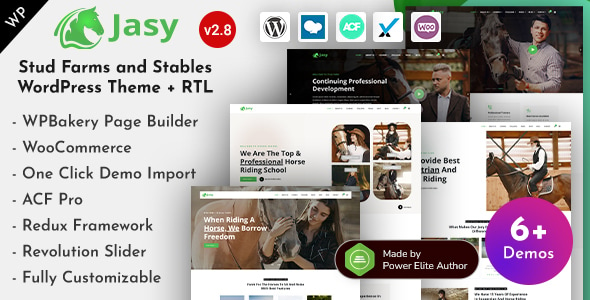 Jasy - Equestrian & Horse Stables WordPress Theme