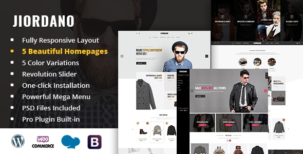 Jiordano - Responsive Fashion WooCommerce WordPress Theme