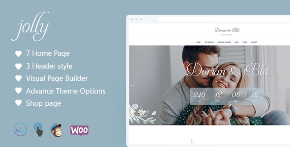 Jolly - Wedding Invitation & Planner WordPress Theme