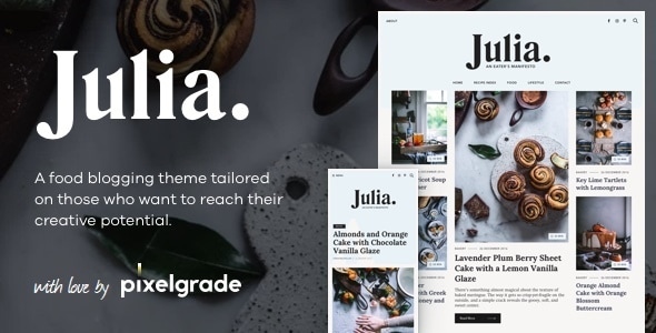 Julia – A Steady Food Blog WordPress Theme