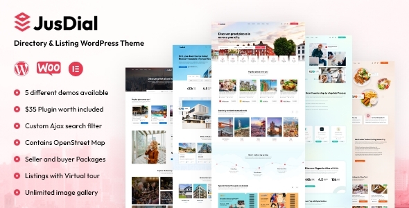 JusDial- Directory and Listing WordPress Theme