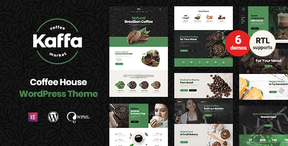 Kaffa - Cafe & Coffee Shop WordPress Theme + RTL