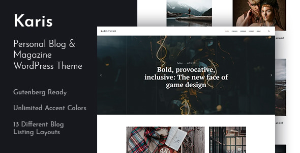 Karis - Personal Blog & Magazine WordPress Theme