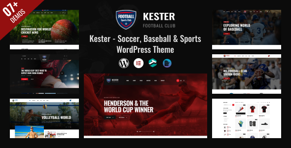 Kester - Soccer Club & Sports News WordPress Theme