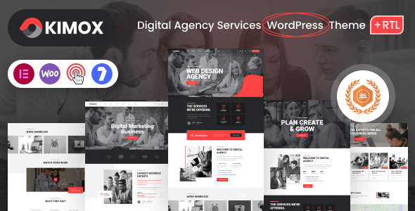 Kimox - Digital Agency Services WordPress Theme + RTL