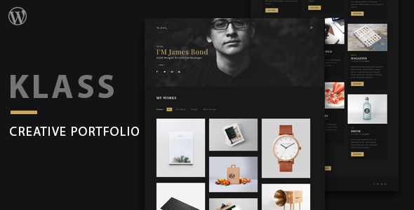 Klass | Dark Minimal Portfolio WordPress Theme