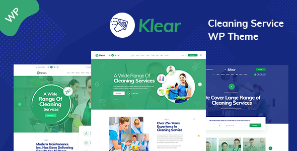 Klear - Cleaning Service Company WordPress Theme + RTL