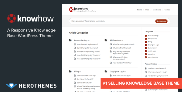 KnowHow - A Knowledge Base WordPress Theme