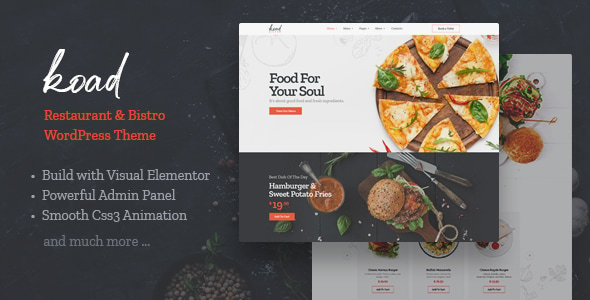 Koad - Restaurant & Bistro WordPress Theme