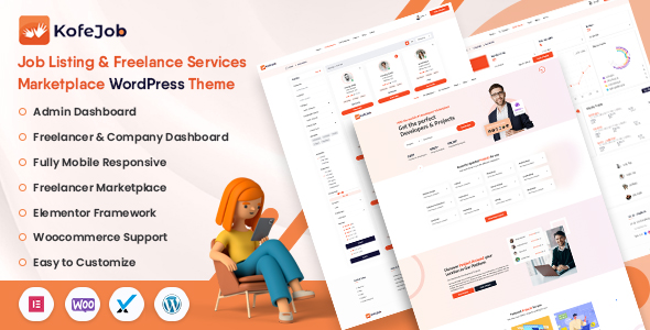 Kofejob - Job Board & Freelancer Marketplace WordPress Theme