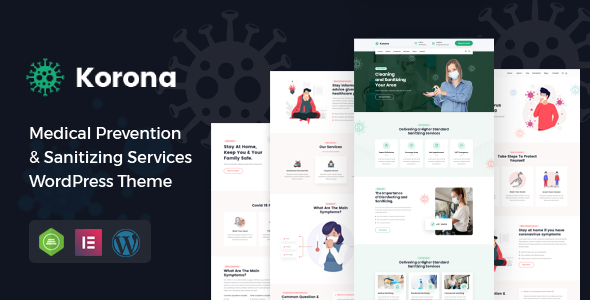 Korona - Medical Prevention & Sanitizing Services WordPress Theme