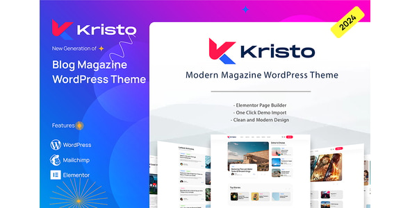 Kristo - Modern Magazine WordPress Theme