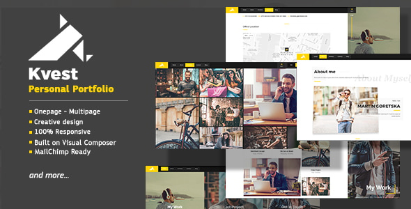 Kvest - Creative Responsive Personal Portfolio WordPress Theme