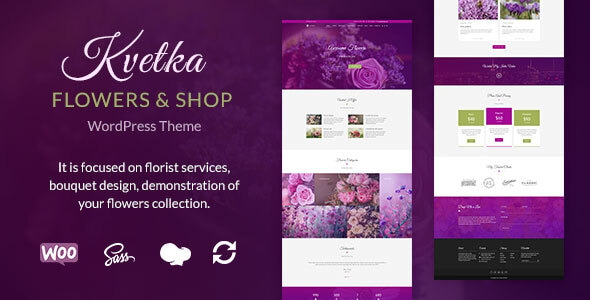 Kvetka - Flowers & Shop WordPress Theme