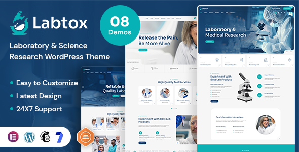 Labtox - Laboratory & Science Research WordPress Theme