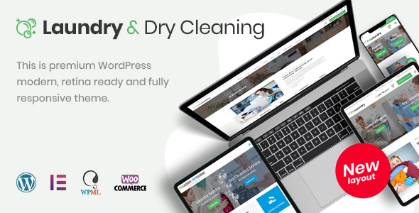 Laundry, Dry Cleaning Services WordPress Theme