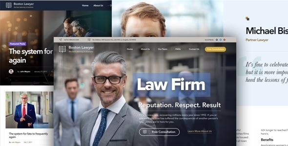 Lawyer - Law firm and Legal Attorney WordPress Theme