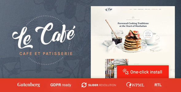 Le Cafe - Bakery, Bistro & Restaurant WordPress Theme