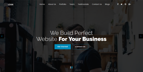 Lean - One Page Portfolio WordPress Theme