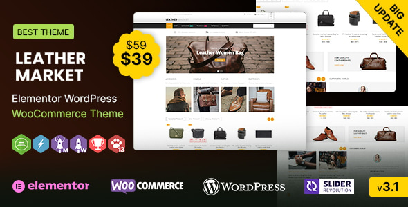 Leather Market WP - WooCommerce Responsive Theme