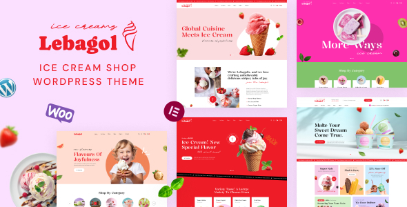 Lebagol - Ice Cream Shop WordPress Theme