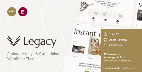 Legacy - Antique, Vintage & Collectibles WordPress Theme