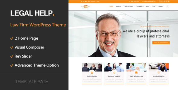 Legal Help - Law Firm WordPress Theme