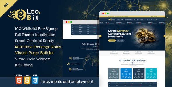 Leobit - Crypto Currency WordPress Theme