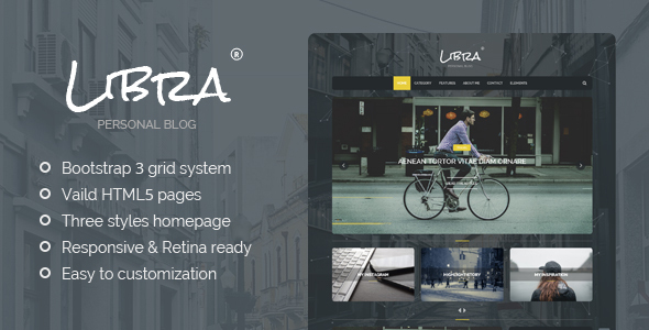 Libra - Personal Blog WordPress Theme