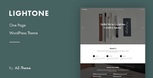 LightOne - Onepage Parallax WordPress Theme