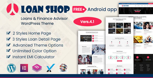 LoanShop – Loan & Finance Adviser WordPress Theme