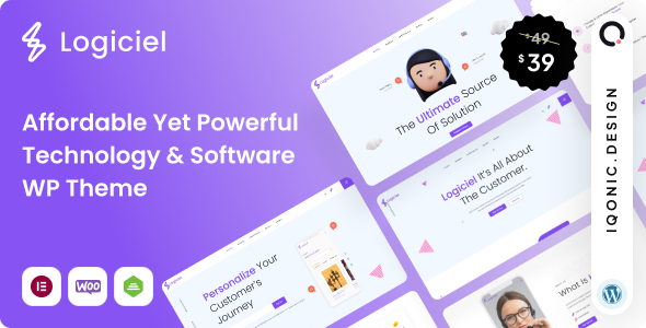 Logiciel - Technology & Software Service WordPress Landing Pages