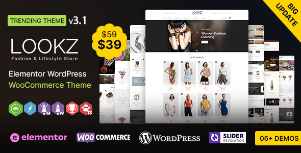 Lookz WP - Multipurpose Elementor Wordpress WooCommerce Theme