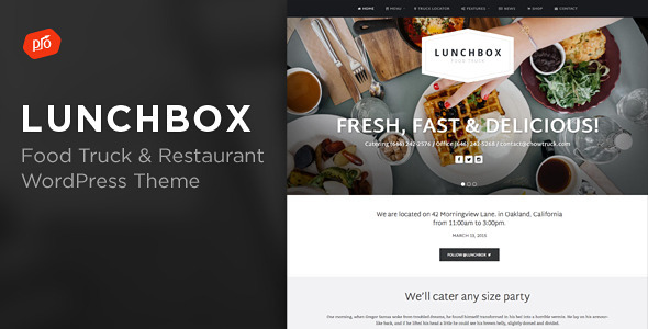 Lunchbox - Food Truck & Restaurant WordPress Theme