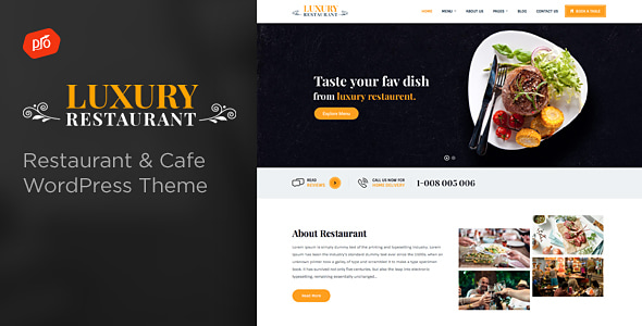 Luxury - Restaurant & Cafe WordPress Theme