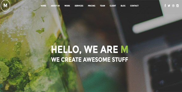 M - Creative Multi-Purpose One Page WordPress Theme