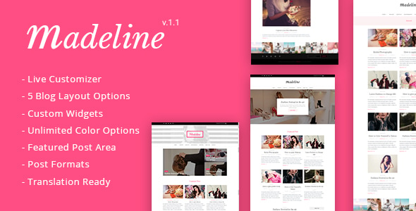 Madeline Fashion Blog WordPress Theme