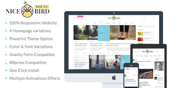 Magazine / Newspaper / News / Blog WordPress Theme - NiceBird