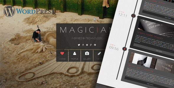 Magician Responsive Parallax WordPress Theme