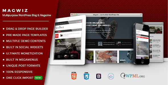 MagWiz - Multipurpose WordPress Magazine & Blogging theme