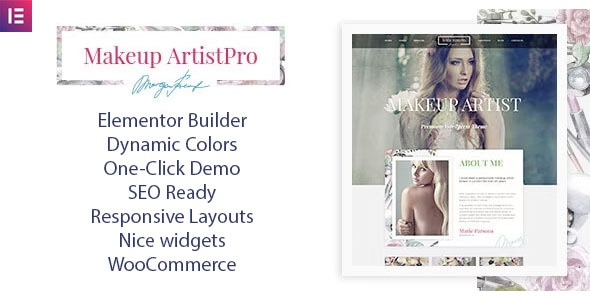 MakeUp Artist Pro - Beauty and Hair Stylist WordPress Theme