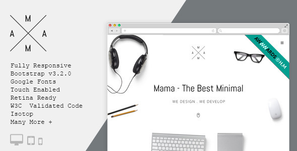 MAMA - Creative Minimal Portfolio WordPress Theme