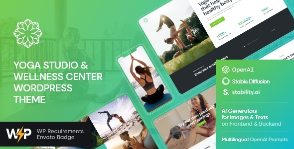 Mandala | Yoga Studio and Wellness Center WordPress Theme + AI