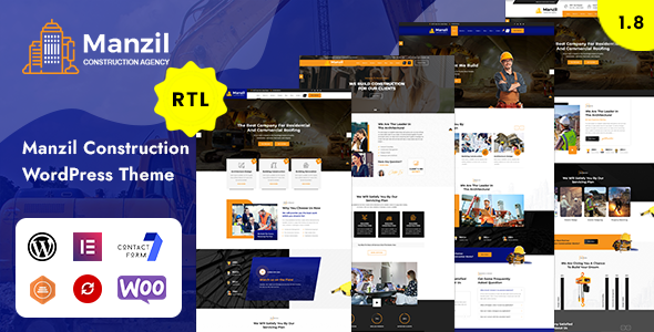 Manzil - Construction and Building WordPress Theme