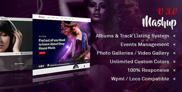 MashUp | Music WordPress Theme